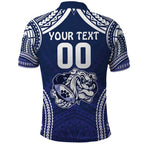 Bulldogs Rugby Custom Polo Shirt Go Berries With Polynesian Style