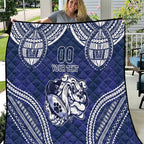 Bulldogs Rugby Custom Quilt Go Berries With Polynesian Style