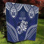 Bulldogs Rugby Custom Quilt Go Berries With Polynesian Style
