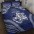 Bulldogs Rugby Custom Quilt Bed Set Go Berries With Polynesian Style