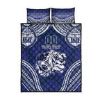 Bulldogs Rugby Custom Quilt Bed Set Go Berries With Polynesian Style