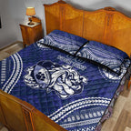 Bulldogs Rugby Custom Quilt Bed Set Go Berries With Polynesian Style