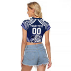 Bulldogs Rugby Custom Raglan Cropped T Shirt Go Berries With Polynesian Style
