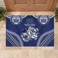 Bulldogs Rugby Custom Rubber Doormat Go Berries With Polynesian Style