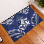 Bulldogs Rugby Custom Rubber Doormat Go Berries With Polynesian Style