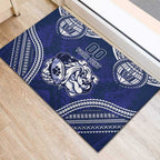 Bulldogs Rugby Custom Rubber Doormat Go Berries With Polynesian Style