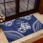 Bulldogs Rugby Custom Rubber Doormat Go Berries With Polynesian Style