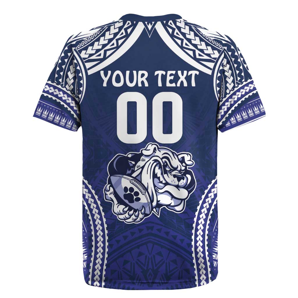 Bulldogs Rugby Custom Rugby Jersey Go Berries With Polynesian Style