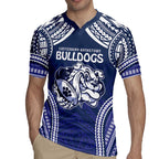 Bulldogs Rugby Custom Rugby Jersey Go Berries With Polynesian Style