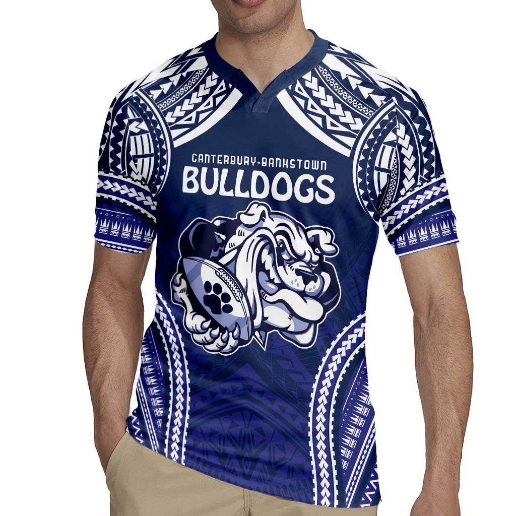 Bulldogs Rugby Custom Rugby Jersey Go Berries With Polynesian Style