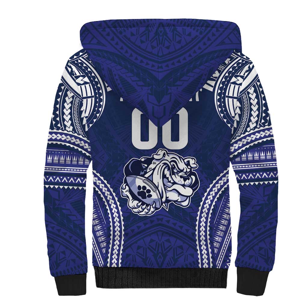Bulldogs Rugby Custom Sherpa Hoodie Go Berries With Polynesian Style