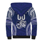 Bulldogs Rugby Custom Sherpa Hoodie Go Berries With Polynesian Style