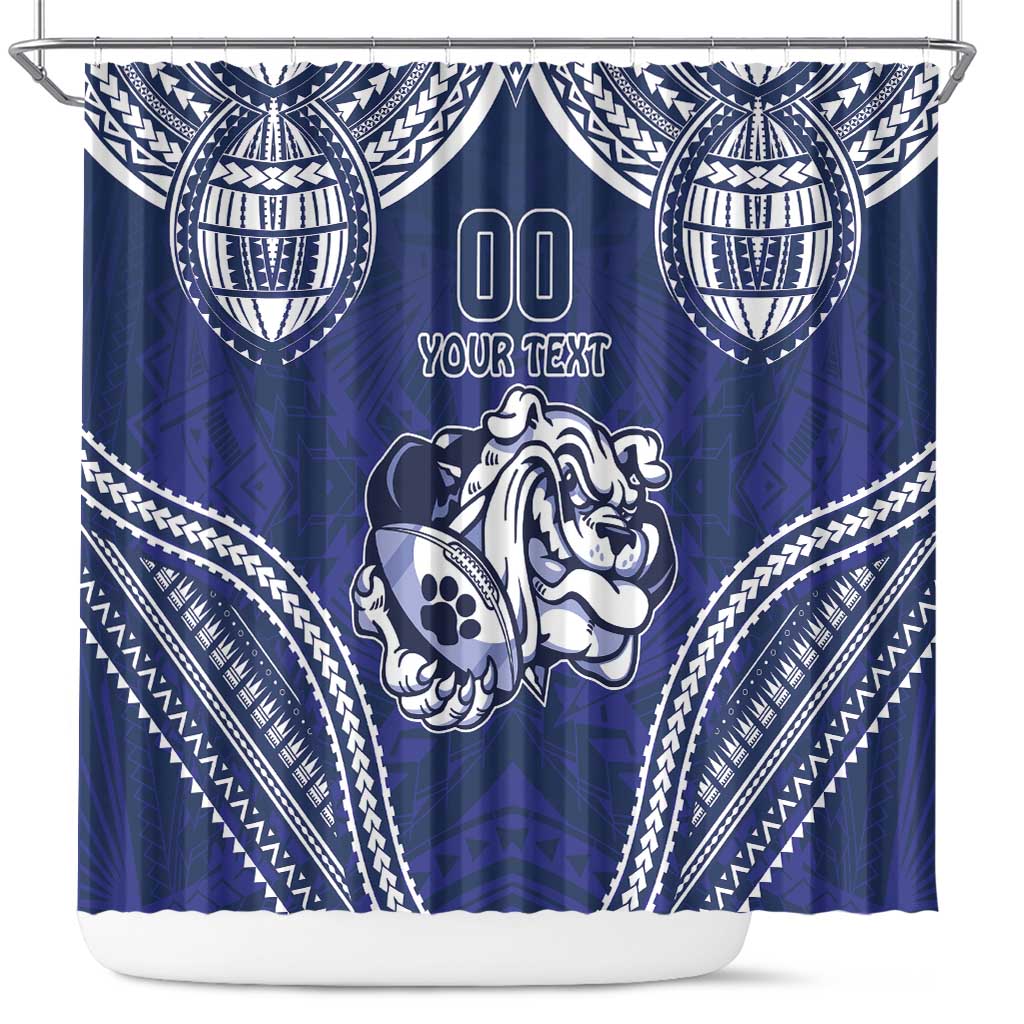 Bulldogs Rugby Custom Shower Curtain Go Berries With Polynesian Style