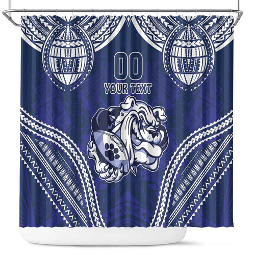 Bulldogs Rugby Custom Shower Curtain Go Berries With Polynesian Style