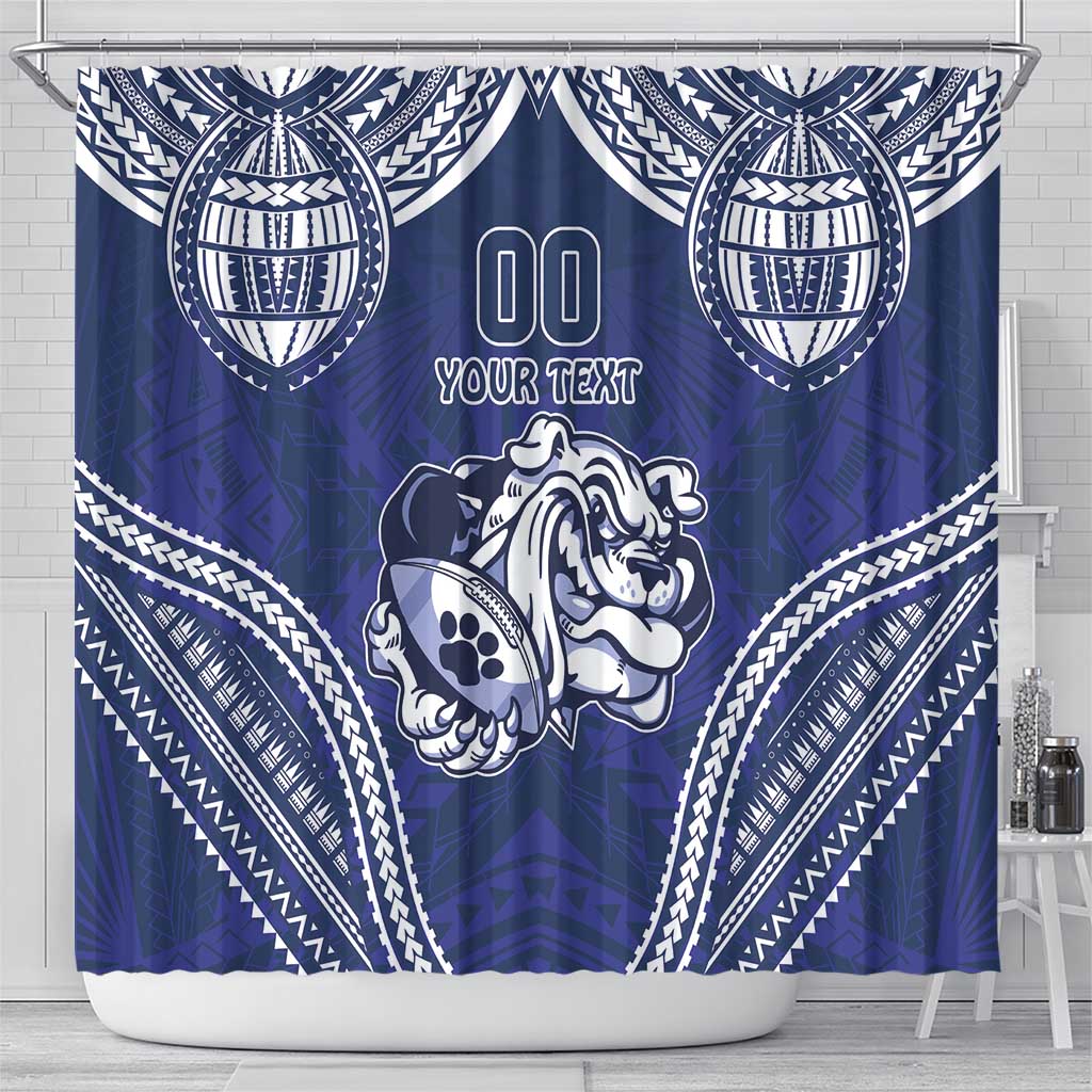 Bulldogs Rugby Custom Shower Curtain Go Berries With Polynesian Style