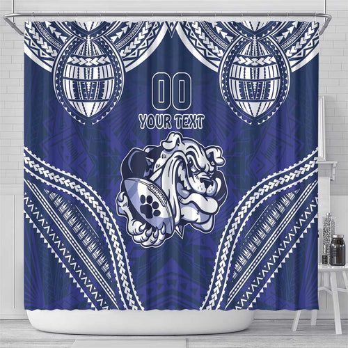 Bulldogs Rugby Custom Shower Curtain Go Berries With Polynesian Style