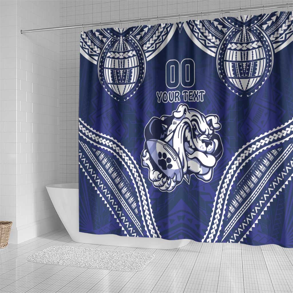 Bulldogs Rugby Custom Shower Curtain Go Berries With Polynesian Style