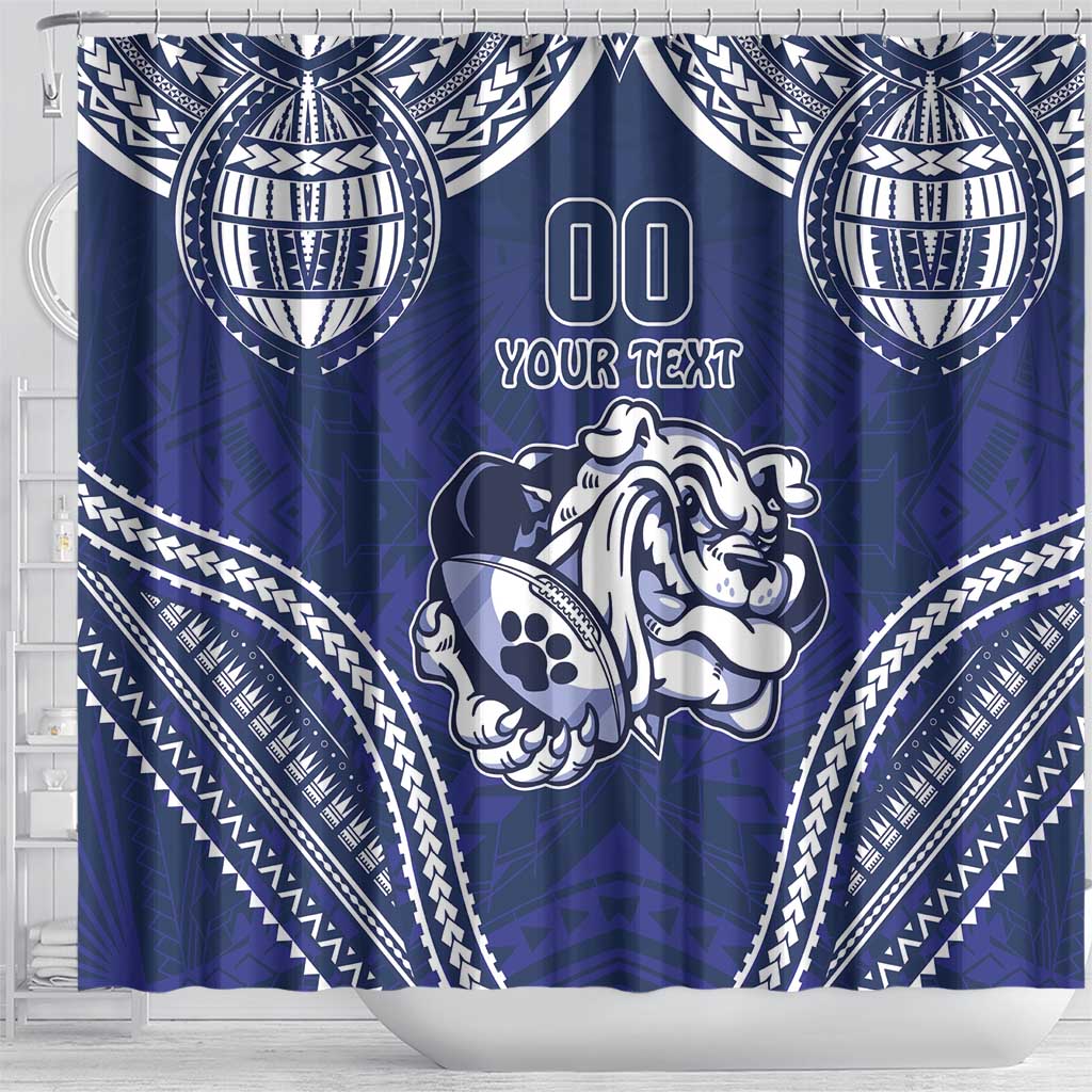 Bulldogs Rugby Custom Shower Curtain Go Berries With Polynesian Style