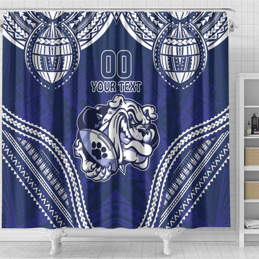 Bulldogs Rugby Custom Shower Curtain Go Berries With Polynesian Style