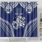 Bulldogs Rugby Custom Shower Curtain Go Berries With Polynesian Style