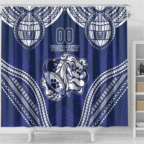 Bulldogs Rugby Custom Shower Curtain Go Berries With Polynesian Style