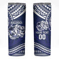 Bulldogs Rugby Custom Skinny Tumbler Go Berries With Polynesian Style
