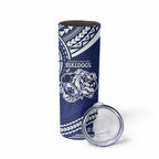 Bulldogs Rugby Custom Skinny Tumbler Go Berries With Polynesian Style