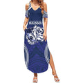 Bulldogs Rugby Custom Summer Maxi Dress Go Berries With Polynesian Style