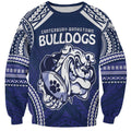 Bulldogs Rugby Custom Sweatshirt Go Berries With Polynesian Style