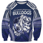 Bulldogs Rugby Custom Sweatshirt Go Berries With Polynesian Style
