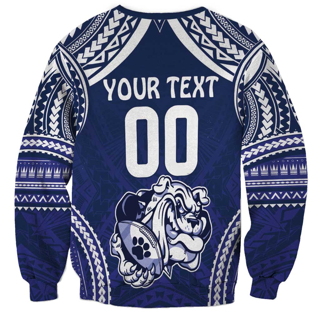 Bulldogs Rugby Custom Sweatshirt Go Berries With Polynesian Style