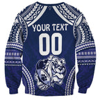 Bulldogs Rugby Custom Sweatshirt Go Berries With Polynesian Style