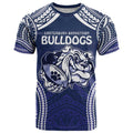 Bulldogs Rugby Custom T Shirt Go Berries With Polynesian Style