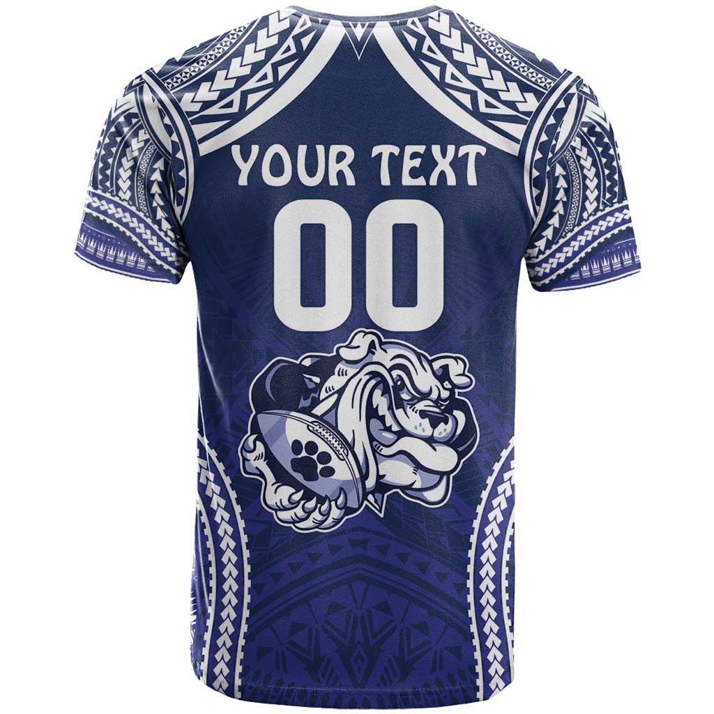 Bulldogs Rugby Custom T Shirt Go Berries With Polynesian Style