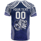 Bulldogs Rugby Custom T Shirt Go Berries With Polynesian Style