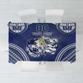 Bulldogs Rugby Custom Tablecloth Go Berries With Polynesian Style