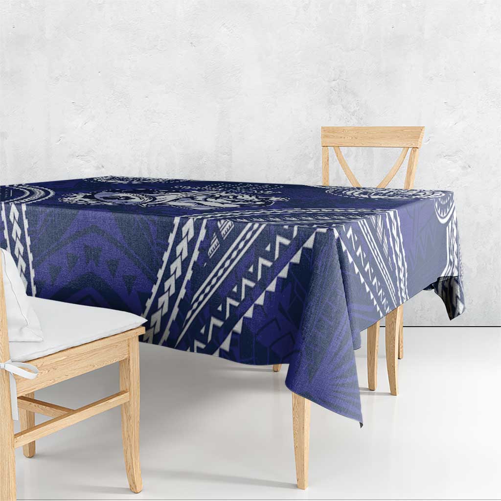 Bulldogs Rugby Custom Tablecloth Go Berries With Polynesian Style