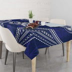 Bulldogs Rugby Custom Tablecloth Go Berries With Polynesian Style