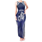 Bulldogs Rugby Custom Tank Maxi Dress Go Berries With Polynesian Style