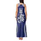 Bulldogs Rugby Custom Tank Maxi Dress Go Berries With Polynesian Style