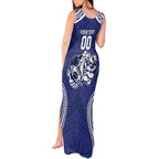 Bulldogs Rugby Custom Tank Maxi Dress Go Berries With Polynesian Style
