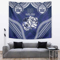 Bulldogs Rugby Custom Tapestry Go Berries With Polynesian Style
