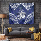 Bulldogs Rugby Custom Tapestry Go Berries With Polynesian Style