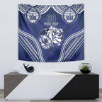 Bulldogs Rugby Custom Tapestry Go Berries With Polynesian Style