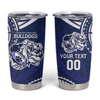 Bulldogs Rugby Custom Tumbler Cup Go Berries With Polynesian Style