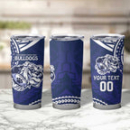 Bulldogs Rugby Custom Tumbler Cup Go Berries With Polynesian Style