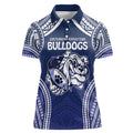 Bulldogs Rugby Custom Women Polo Shirt Go Berries With Polynesian Style