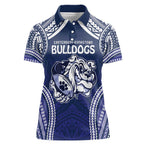Bulldogs Rugby Custom Women Polo Shirt Go Berries With Polynesian Style