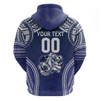 Bulldogs Rugby Custom Zip Hoodie Go Berries With Polynesian Style