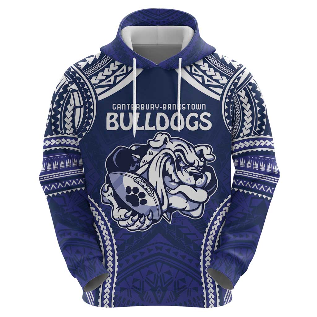 Bulldogs Rugby Custom Zip Hoodie Go Berries With Polynesian Style
